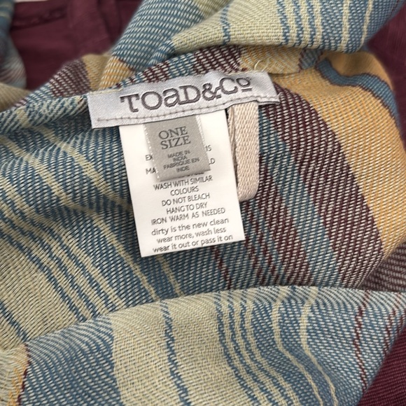 Toad&Co Copper Toned Striped Scarf - NWOT - Picture 4 of 5